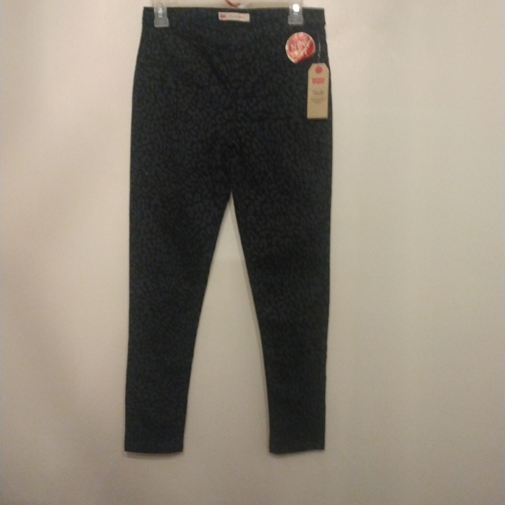 Levi's jeans girls black leopard